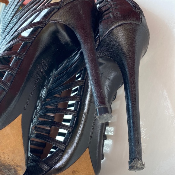 Made in Italy Tabitha Simmons Skyhigh Gladiator cage stiletto heels - 37 1/2 - Picture 15 of 17